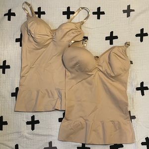 A Pea in the Pod Maternity Clip Down Nursing Camisoles Beige sz M
